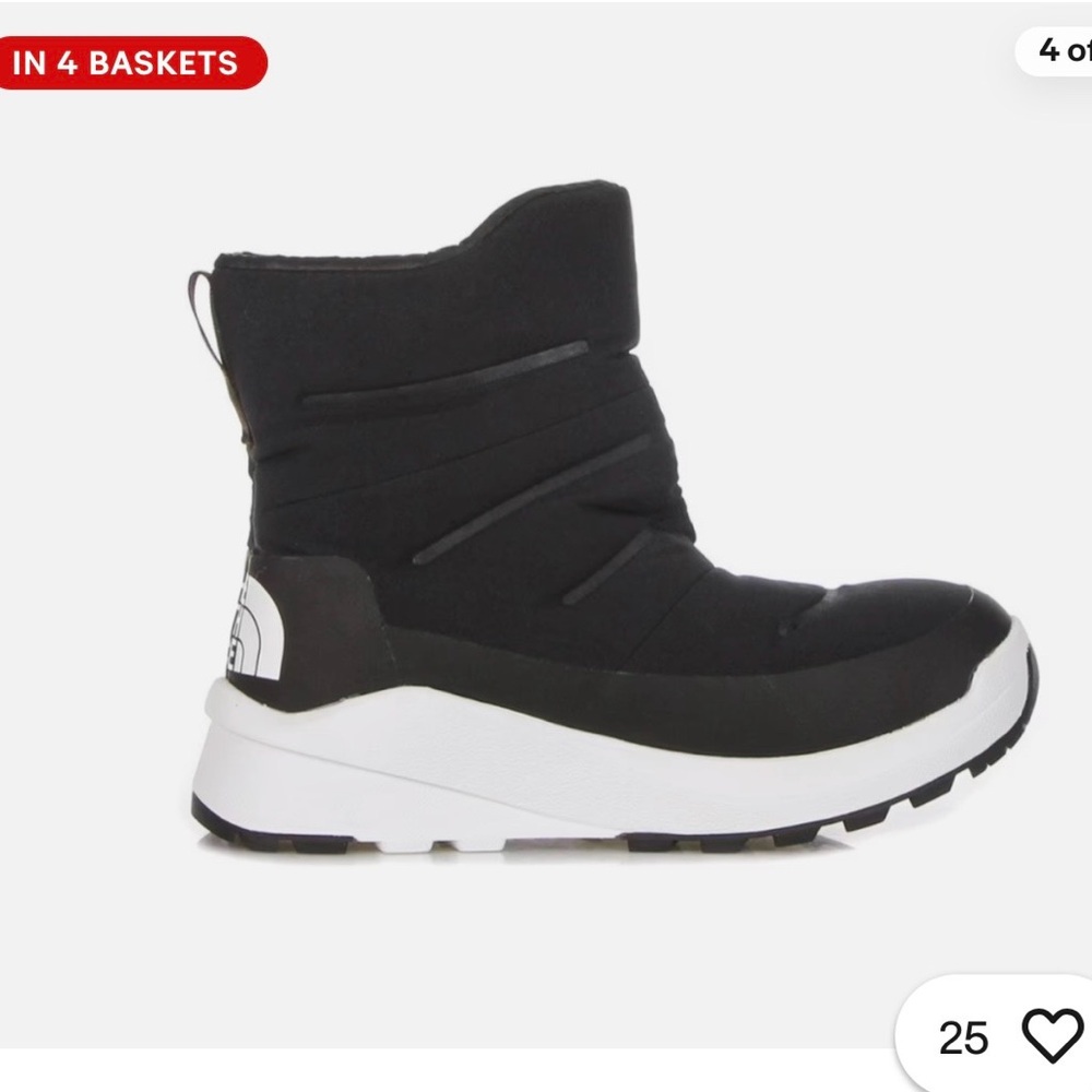 The North Face Black DryVent winter boots with 700 Fill